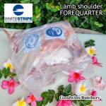 Lamb collar SHOULDER FOREQUARTER BONE-IN frozen CHOPS 1cm 3/8" (price/pack 600g 3-4pcs) brand Wammco / Midfield / WhiteStripe